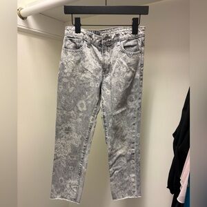 GAP Kids Gray Floral Girlfriend Jeans